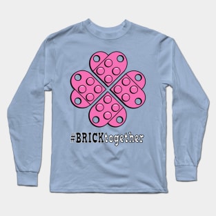 Brick Together Flower Power - Pink Long Sleeve T-Shirt